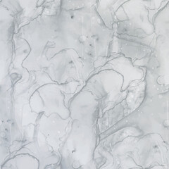 Gray Marble Stone Pattern. Vector Seamless Painting. Dark Alcohol Ink Marble. Dirty Water Color Watercolor. Gray Abstract Watercolor. Dark Tile Wall. Grey Vector Pattern. Dirty Marble Background.