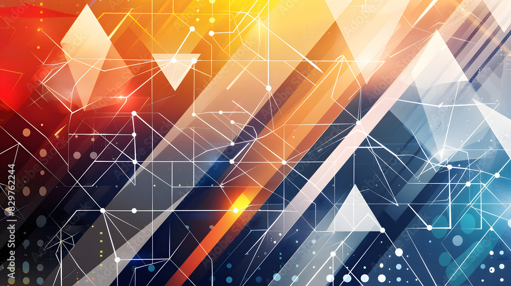 Poster abstract geometric vector background. generative ai.
