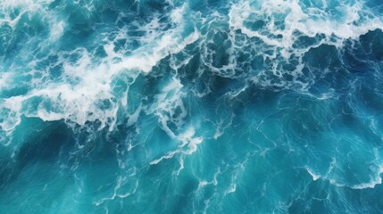 Overlooking the undulating waves on the sea surface