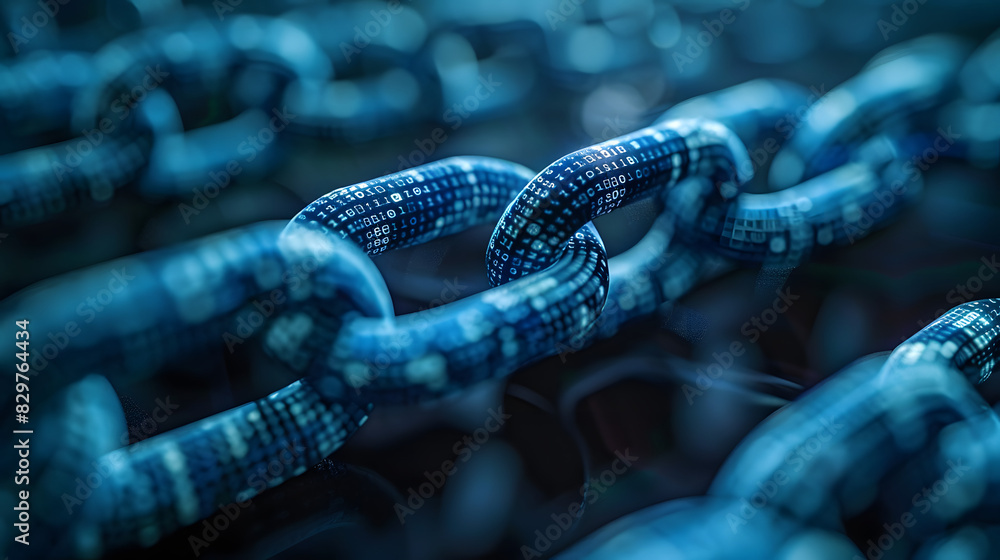 Poster the broader applications of blockchain technology beyond cryptocurrencies, illustrating its potentia