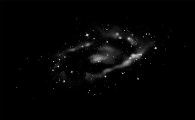 Galaxy vector background black and white illustration