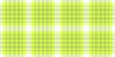 Store vector check fabric, woven tartan seamless plaid. Occupation textile pattern texture background in lime and white colors.