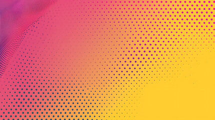 Abstract modern background gradient color. Yellow and pink gradient with halftone decoration backgrounds. Generative AI.