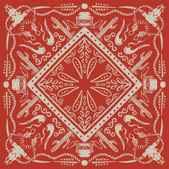 Vintage Paisley Bandana Design | Vector Graphic