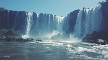 Iguazu Falls on the border of the Argentine and Brazilian Iguazu National Parks.