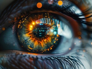 Visionary Technology, Nano-Tech Contact Lens Redefining Enhanced Vision and Digital Connectivity, digital data streams seamlessly integrate with the wearer's field of view.