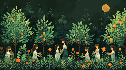 illustration of studentled environmental club member organizing campus cleanup event planting tree raising awareness about environmental issue club promotes sustainability ecoconsciousness through edu