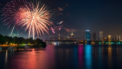 capturing firework display exploding in vivid color is like orchestrating a symphony of light and motion through the lens of a camera. Imagine the night sky transformed into a canvas ablaze 