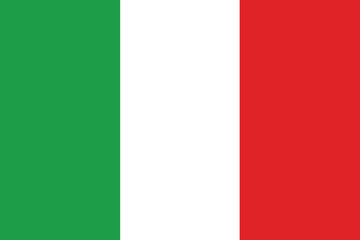 Obraz premium Italy flag, The national flag of China, Vector illustration.