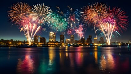 capturing firework display exploding in vivid color is like orchestrating a symphony of light and motion through the lens of a camera. Imagine the night sky transformed into a canvas ablaze 