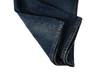 Blue jeans isolated on a white background.