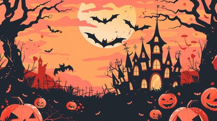 Creative greeting cards blank template illustration of Halloween Costume