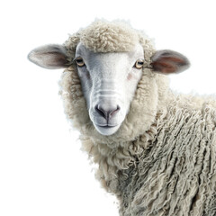 A sheep isolated on transparent background, Ai Generative