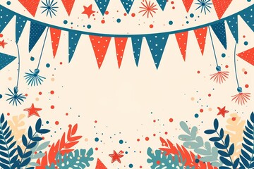 Obraz premium Illustration cards blank template for text of Memorial Day Sale