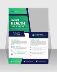 Corporate healthcare and medical a4 flyer design template