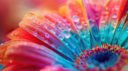 Obraz premium Beautiful vibrant flower in close up view