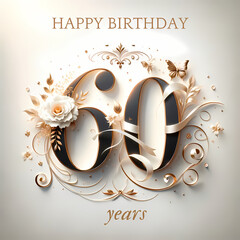 Happy 60 years card