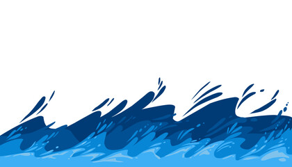 Illustration of blue sea water background. Perfect for wallpaper, background, banner, brochure, book cover, magazine