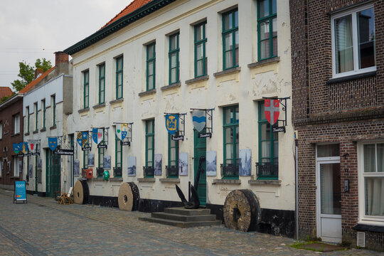 View on the Poldermuseum in Lillo, Antwerp.
