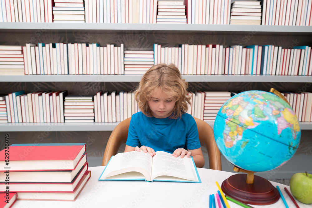 Poster school and students in classroom. education kids. child pupil student in the school class. studying 