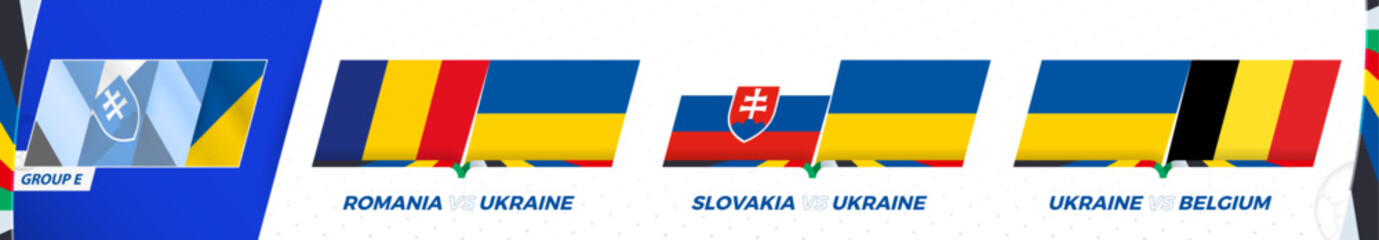 Ukraine football team games in group E of International football tournament 2024.