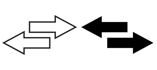 Arrows data transfer icon, exchange arrow icons - Swap icon with two arrows.