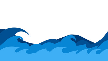 Illustration of blue sea water background. Perfect for wallpaper, background, banner, brochure, book cover, magazine