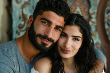 Generative AI picture Portrait of traditional arabian person people in ethnic clothes in real life