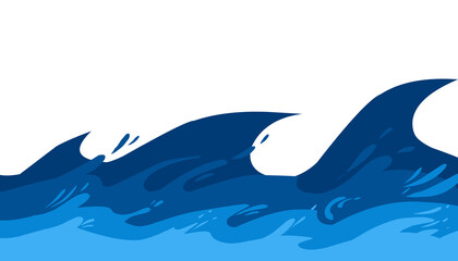 Illustration of blue sea water background. Perfect for wallpaper, background, banner, brochure, book cover, magazine