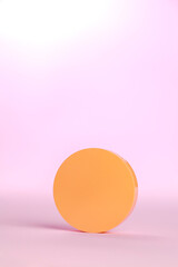 Fototapeta premium Jar of facial cream on pink background. mockup. Product concept. Face cream concept. space for text.