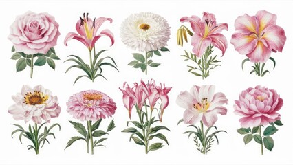 Exotic and Classic Flowers Artistic Display