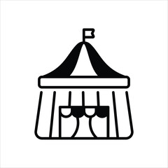 Tent vector icon