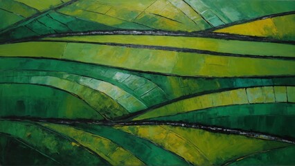green oil painting abstract fields top view backdrop, textured lands, ecology wallpaper