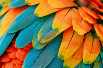 Obraz premium Luxurious feathers background vibrant colors and softness for an exquisite visual experience