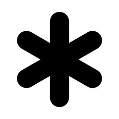 Obraz premium medical star icon, silhouette vector isolated on white background. simple and modern design