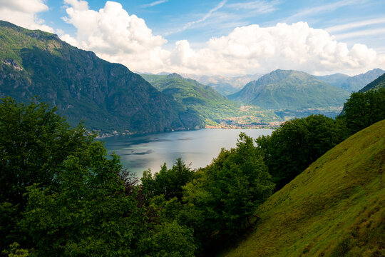 Blick auf Porlezza am Luganer See