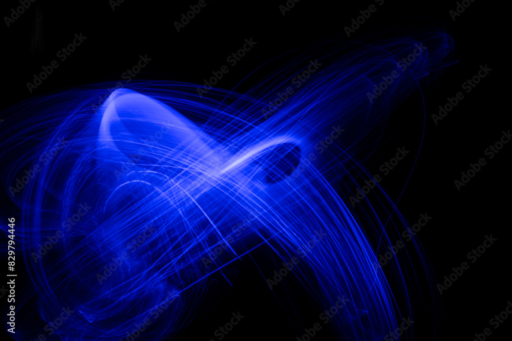 Canvas Prints blue lines of light in the dark