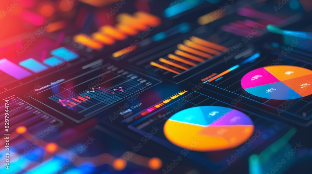 Poster illustrate a comparison chart of different data visualization tools. highlight features, use cases, 