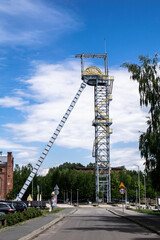 Obraz premium shaft tower of a hard coal mine in Silesia Poland