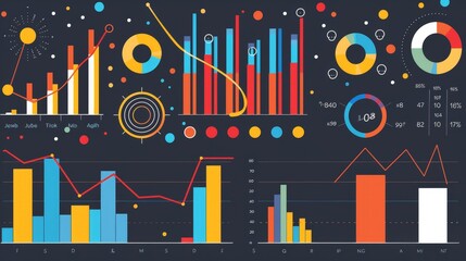 Obraz premium Illustrate a comparison chart of different data visualization tools. Highlight features, use cases, and the pros and cons of tools like Power BI, Tableau, and D3.js.
