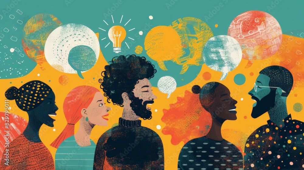 Poster illustrate a guide to understanding social dynamics in group settings. include roles such as leaders