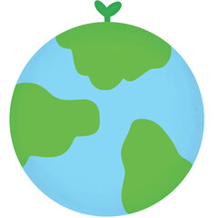 green earth with leaves
