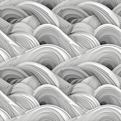 Obraz premium Cluster of white wavy shapes seamless