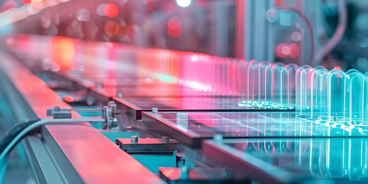 Efficient solar cell fabrication with quantum dots for energy conversion in progress. Concept Energy Efficiency, Solar Technology, Quantum Dots, Energy Conversion, Innovative Fabrication