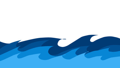 Naklejka premium Illustration of blue sea water background. Perfect for wallpaper, background, banner, brochure, book cover, magazine