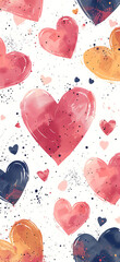 Minimalist hearts wallpaper