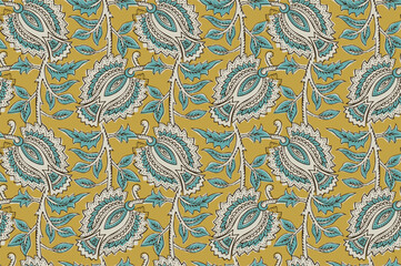 Paisley Abstract Pattern Decorative Ethnic Design Seamless Pattern All over print Vector Illustration