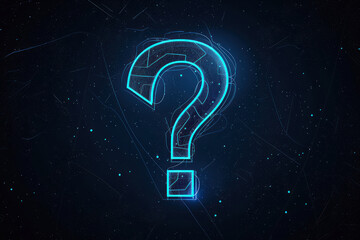 3d question marks on dark background