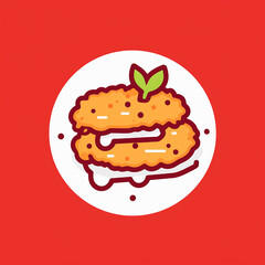 Chicken_Parmesan_Modern_Line_Icon_Vector_Line_Art_Cut