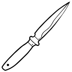 Obraz premium line drawing of a steak knife